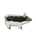 Urban Trends Collection Ceramic Standing Pig Figurine - Small- Polished Chrome Silver 46861